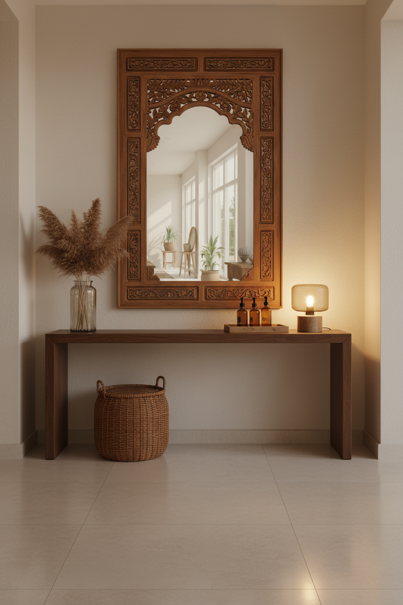 Entryway Hallway Jharokha Mirror